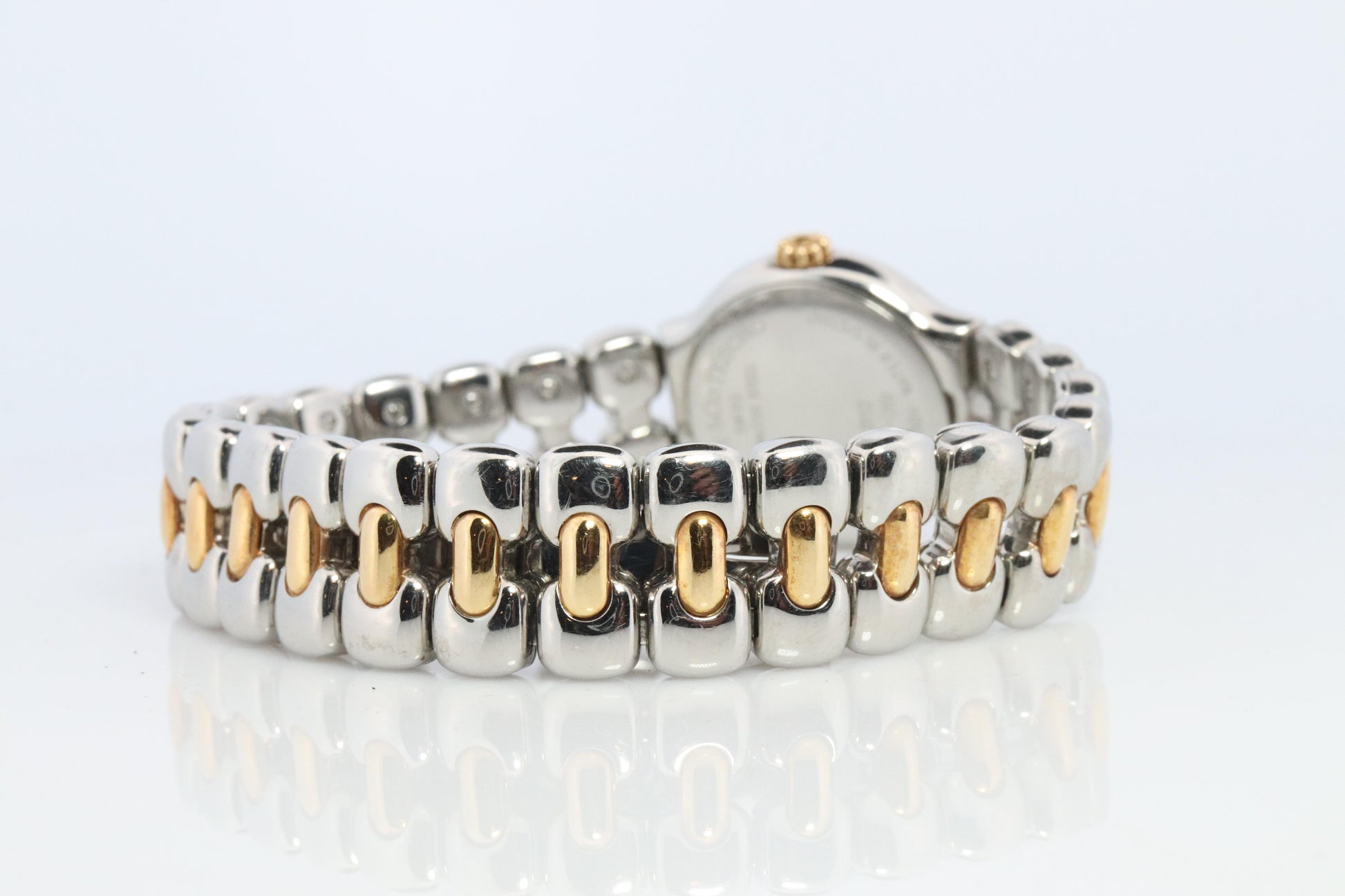 Tiffany and Co Diamond Watch. 18k Tiffany Tesoro Stainless Steel Ladies 25mm.