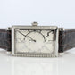 Tiffany and Co Diamond Gallery Watch. T&Co T0906 Diamond Bezel Tank Wristwatch.