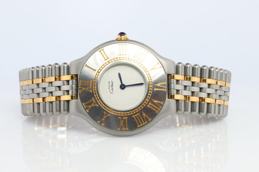 Genuine Cartier Watch. Must de Cartier 21 Stainless Steel 31mm Quartz Watch.