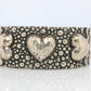 Dian Malouf Cuff Bracelet. Wide Heart Heavy sterling Silver Cuff Bracelet