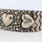 Dian Malouf Cuff Bracelet. Wide Heart Heavy sterling Silver Cuff Bracelet