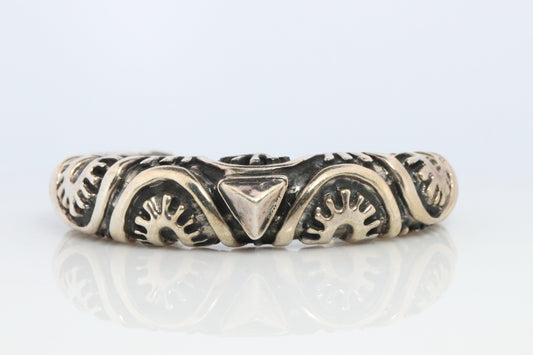 Dian Malouf Cuff Bracelet. Wide Heart Heavy sterling Silver Cuff Bracelet