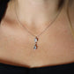 Genuine Tiffany and Co Aquamarine Necklace. 18k WG Tiffany Aqua Diamond Pendant