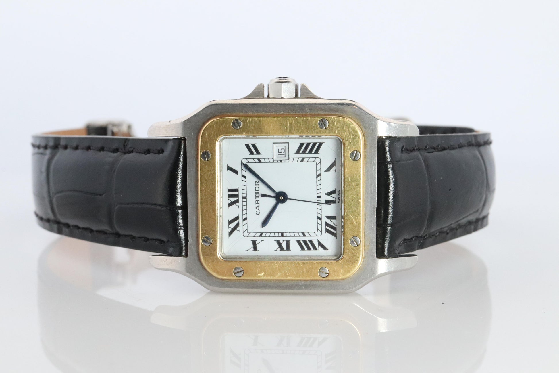 Vintage Cartier Santos Carree Watch. Santos de Cartier 2961