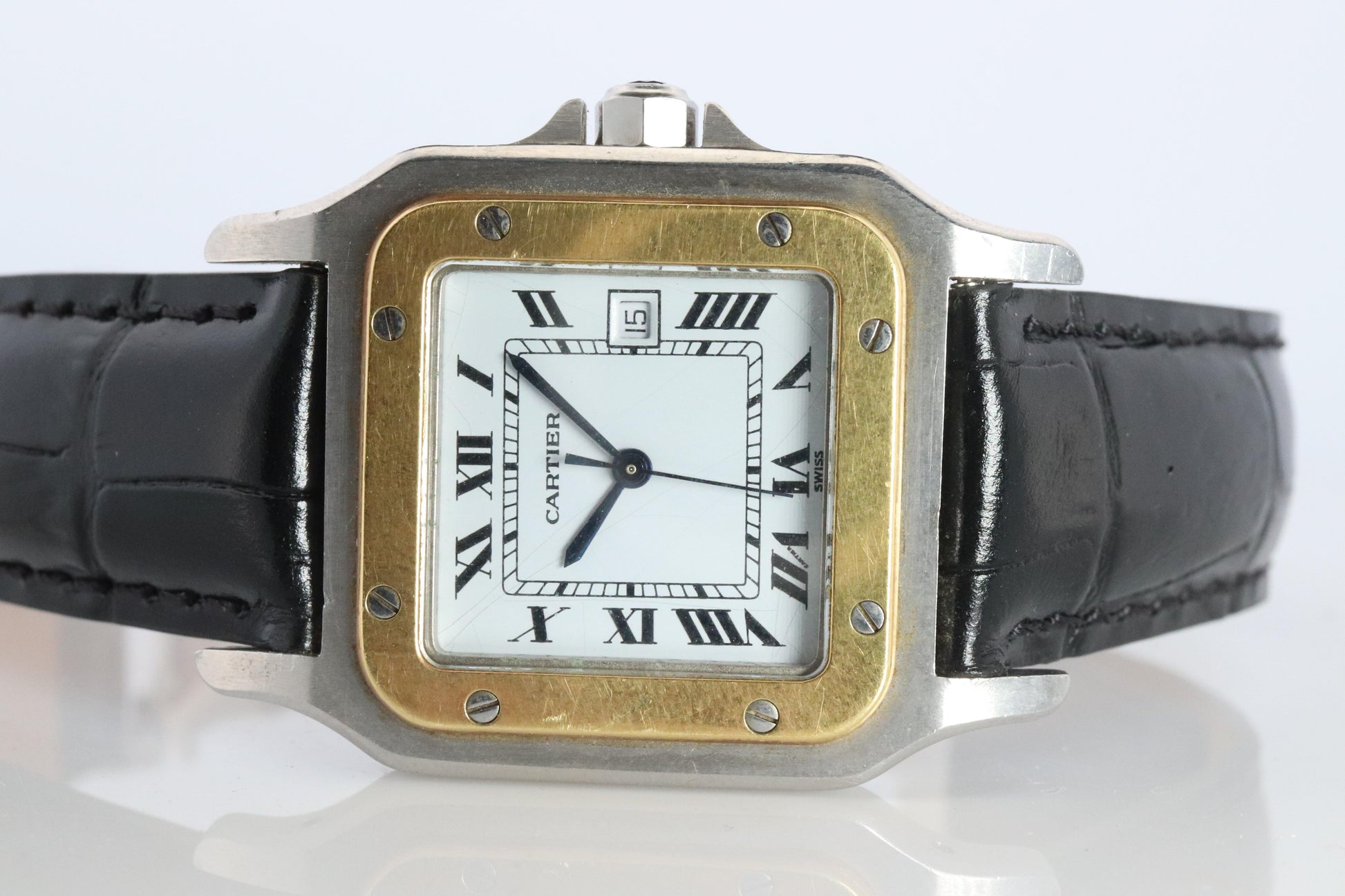 Vintage Cartier Santos Carree Watch. Santos de Cartier 2961