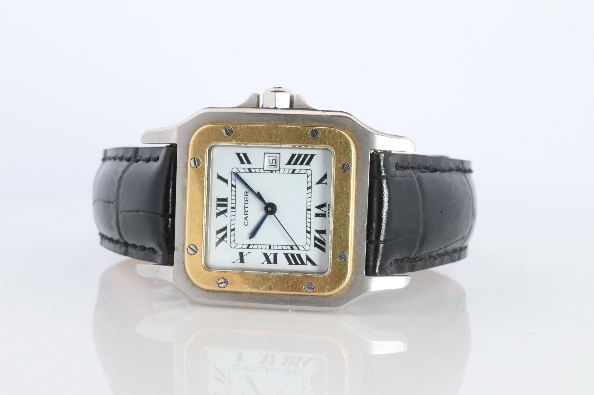 Vintage Cartier Santos Carree Watch. Santos de Cartier 2961