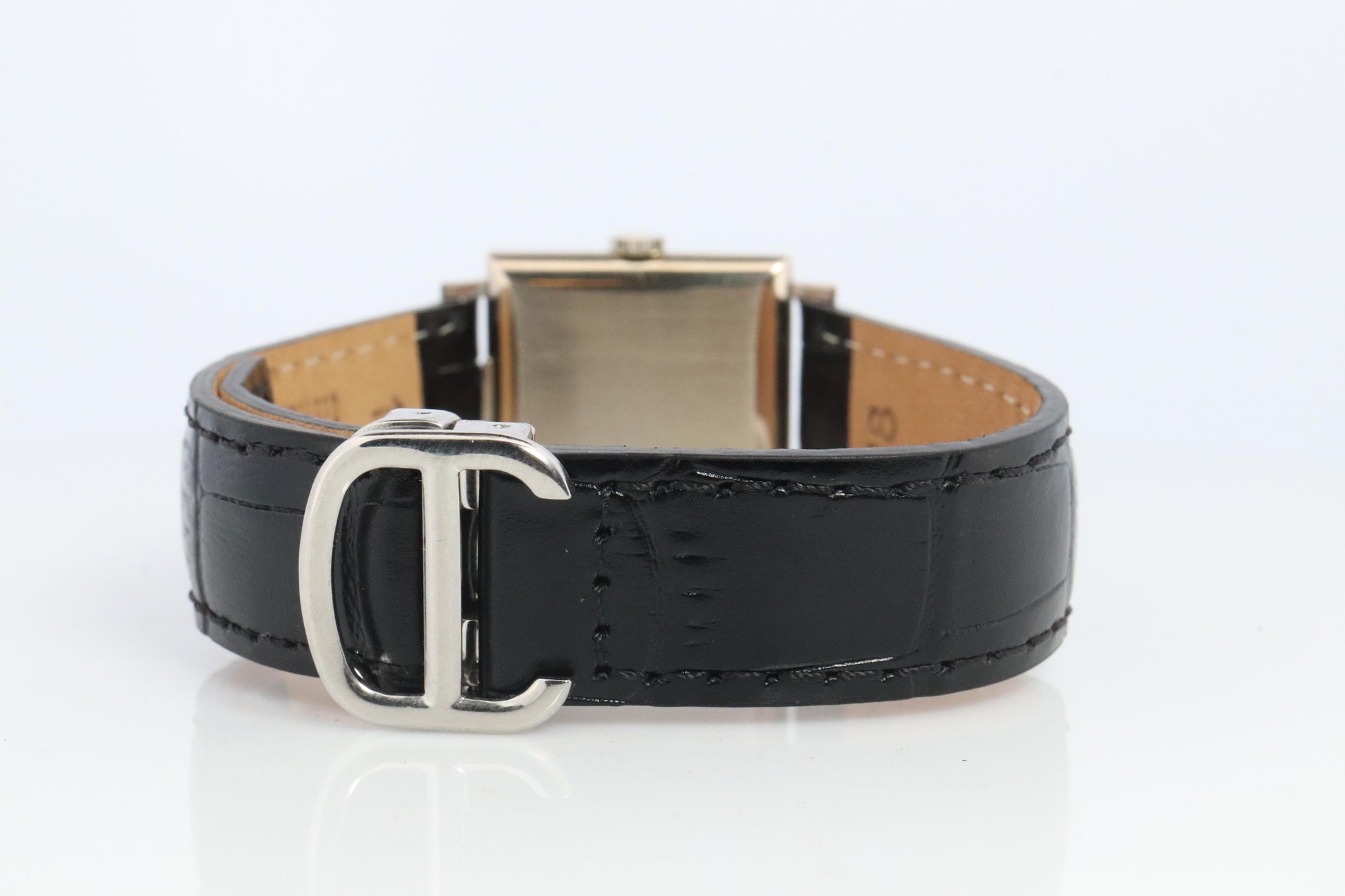 18k Tiffany and Co Watch. Tiffany Mens Dress White Gold Wristwatch