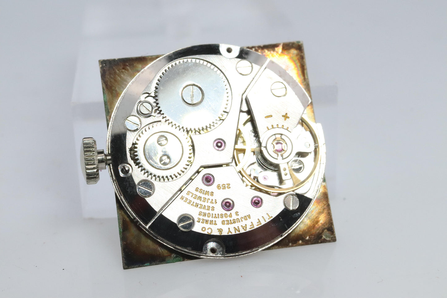 18k Tiffany and Co Watch. Tiffany Mens Dress White Gold Wristwatch