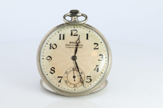 Rolex Pocket Watch. Antique Rolex Precision Lever 7 World's Records