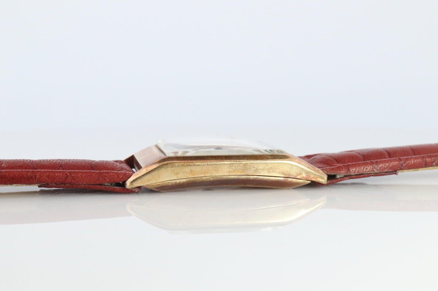 Vintage ROLEX Watch. 9k YG Rolex 2356 Tank Manual Wristwatch.