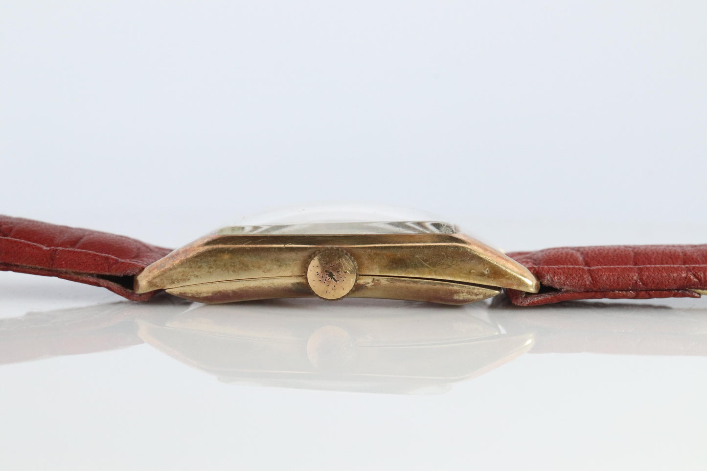 Vintage ROLEX Watch. 9k YG Rolex 2356 Tank Manual Wristwatch.