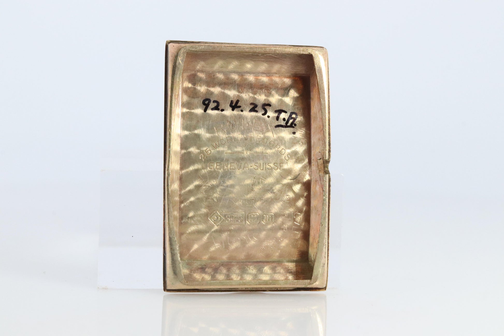 Vintage ROLEX Watch. 9k YG Rolex 2356 Tank Manual Wristwatch.