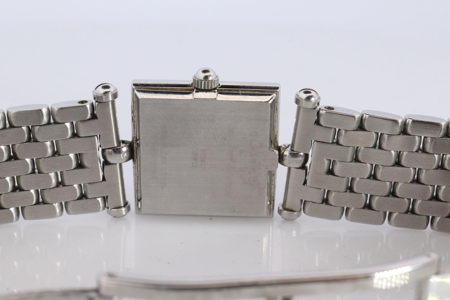 Van Cleef and Arpels 522642 watch. Classique Square Blue Shell Dial