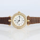 Van Cleef and Arpels 18932 B2 watch. 18k Gold VCA Classique Diamond Bezel.