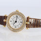 Van Cleef and Arpels 18932 B2 watch. 18k Gold VCA Classique Diamond Bezel.