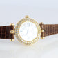 Van Cleef and Arpels 18932 B2 watch. 18k Gold VCA Classique Diamond Bezel.