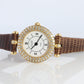 Van Cleef and Arpels 18932 B2 watch. 18k Gold VCA Classique Diamond Bezel.