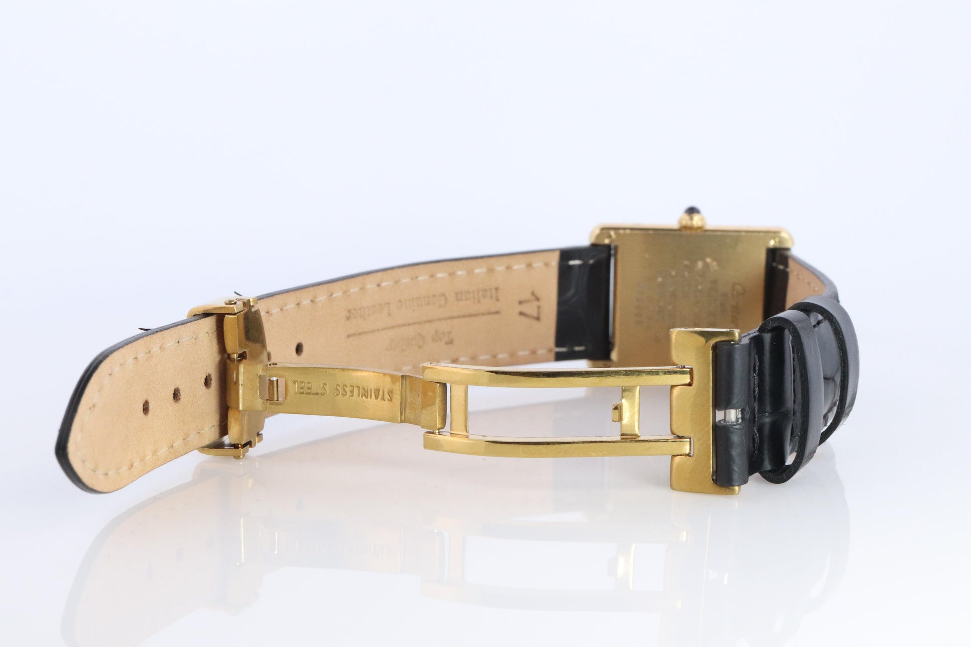 Vintage Must de Cartier 590005 Tank Watch. 925 Vermeil ARGENT Quartz Tank.