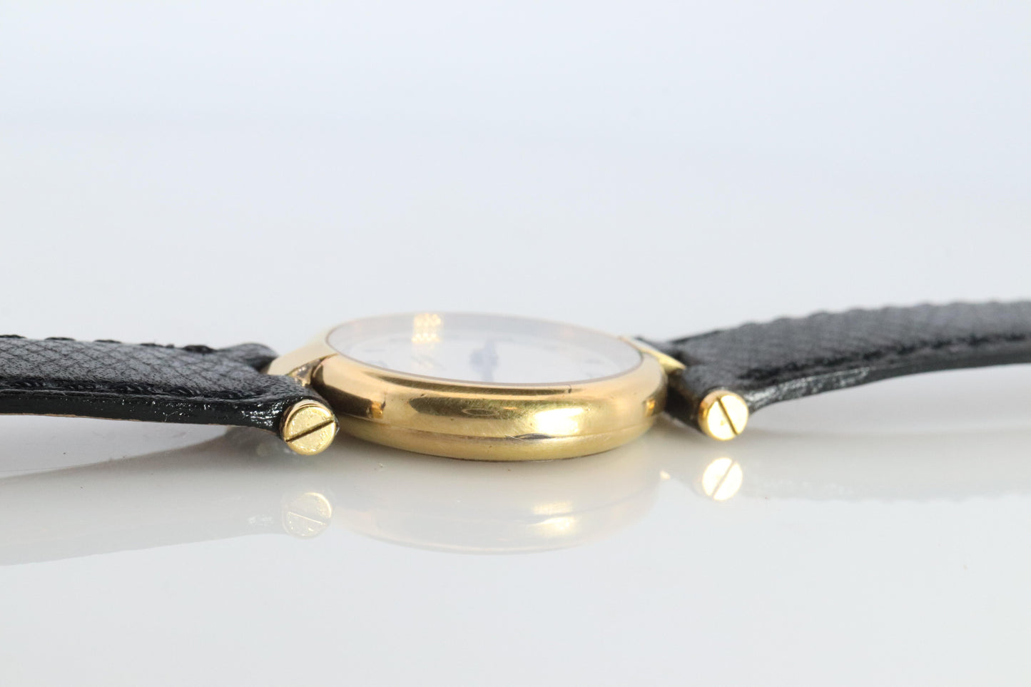 Genuine Cartier Watch. Must de Cartier Vendome 590004 Round Argent Arabic Face