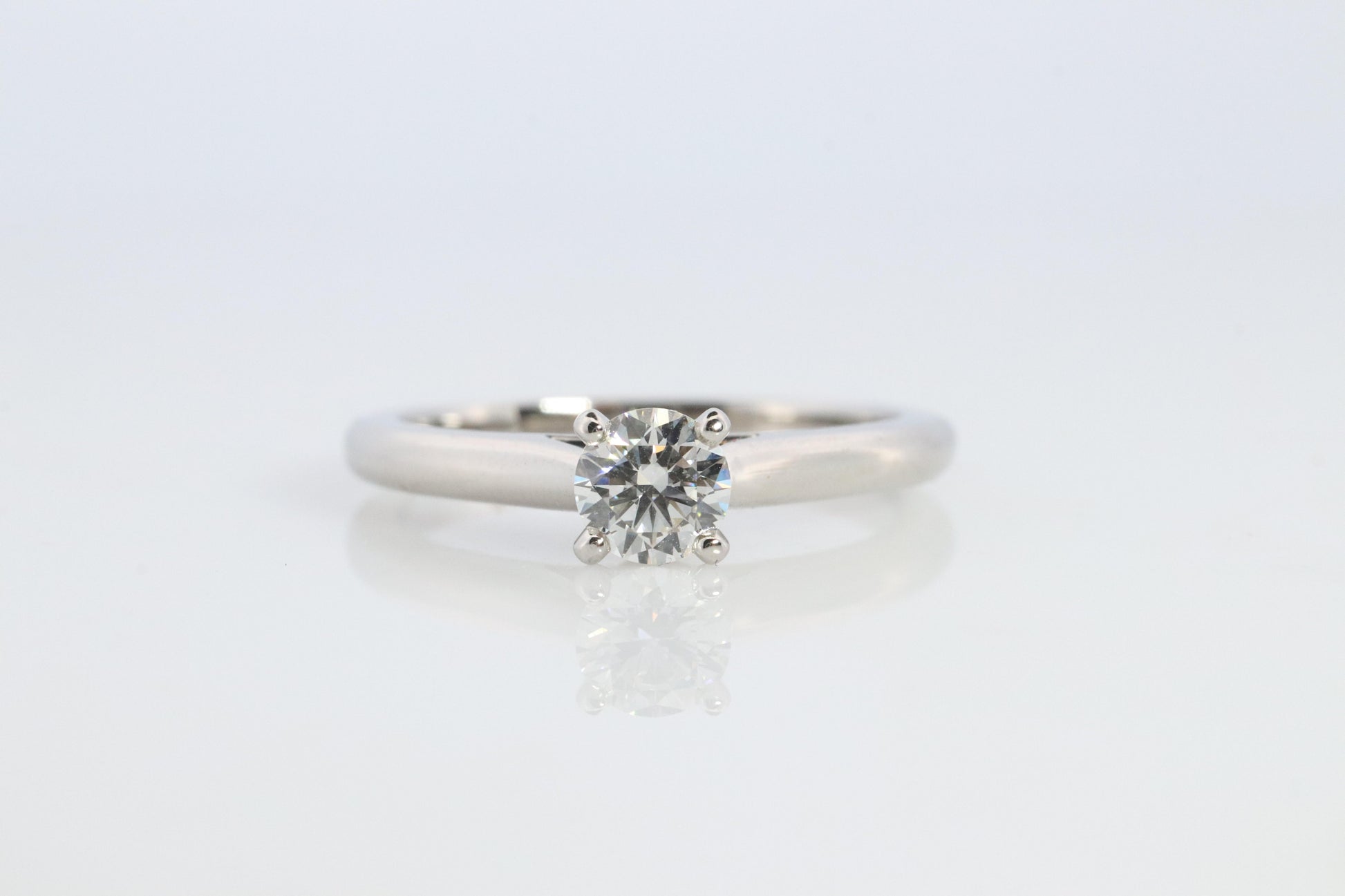 Cartier Platinum Diamond Solitaire ring.  PT950 Cartier 1895 Engagement Ring.