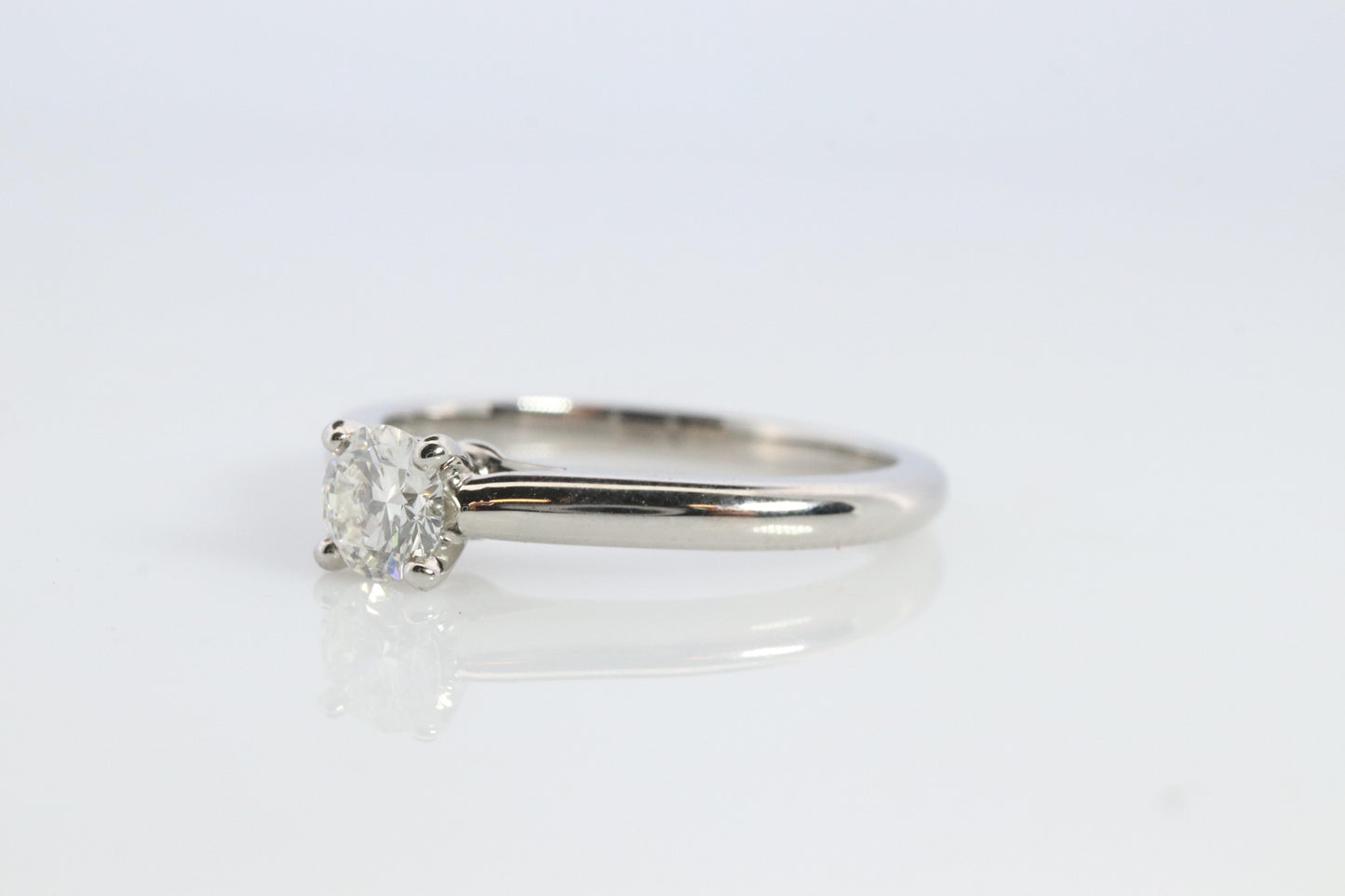 Cartier Platinum Diamond Solitaire ring.  PT950 Cartier 1895 Engagement Ring.