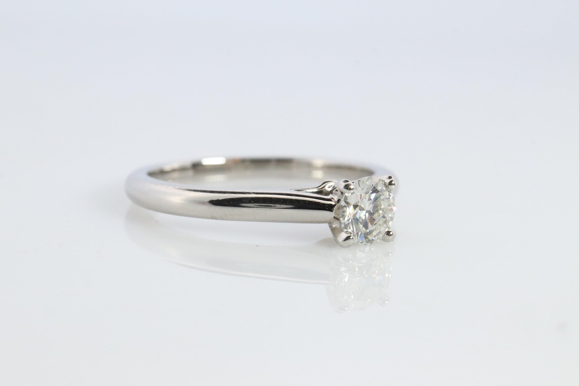 Cartier Platinum Diamond Solitaire ring.  PT950 Cartier 1895 Engagement Ring.