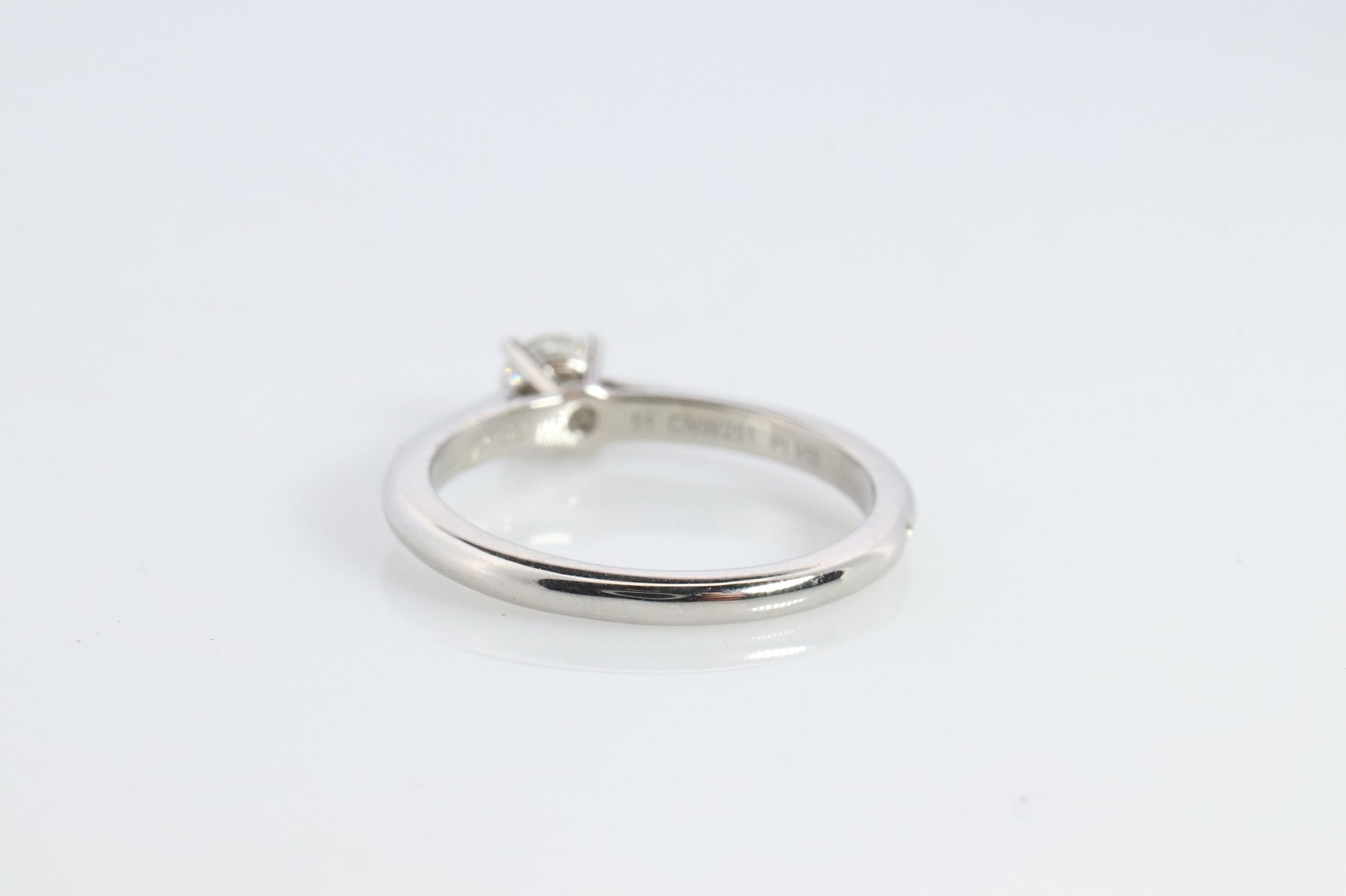 Cartier Platinum Diamond Solitaire ring.  PT950 Cartier 1895 Engagement Ring.