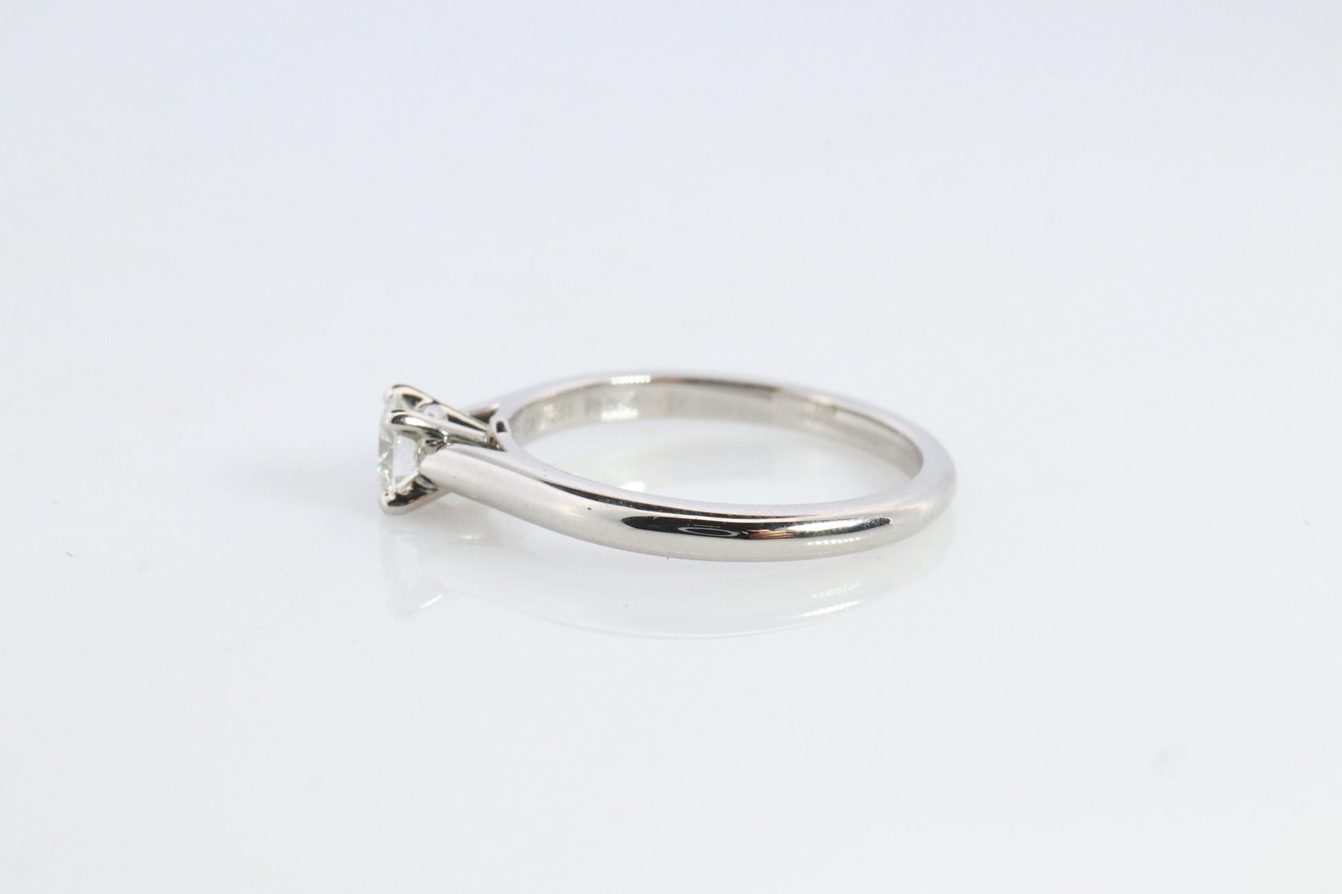 Cartier Platinum Diamond Solitaire ring.  PT950 Cartier 1895 Engagement Ring.