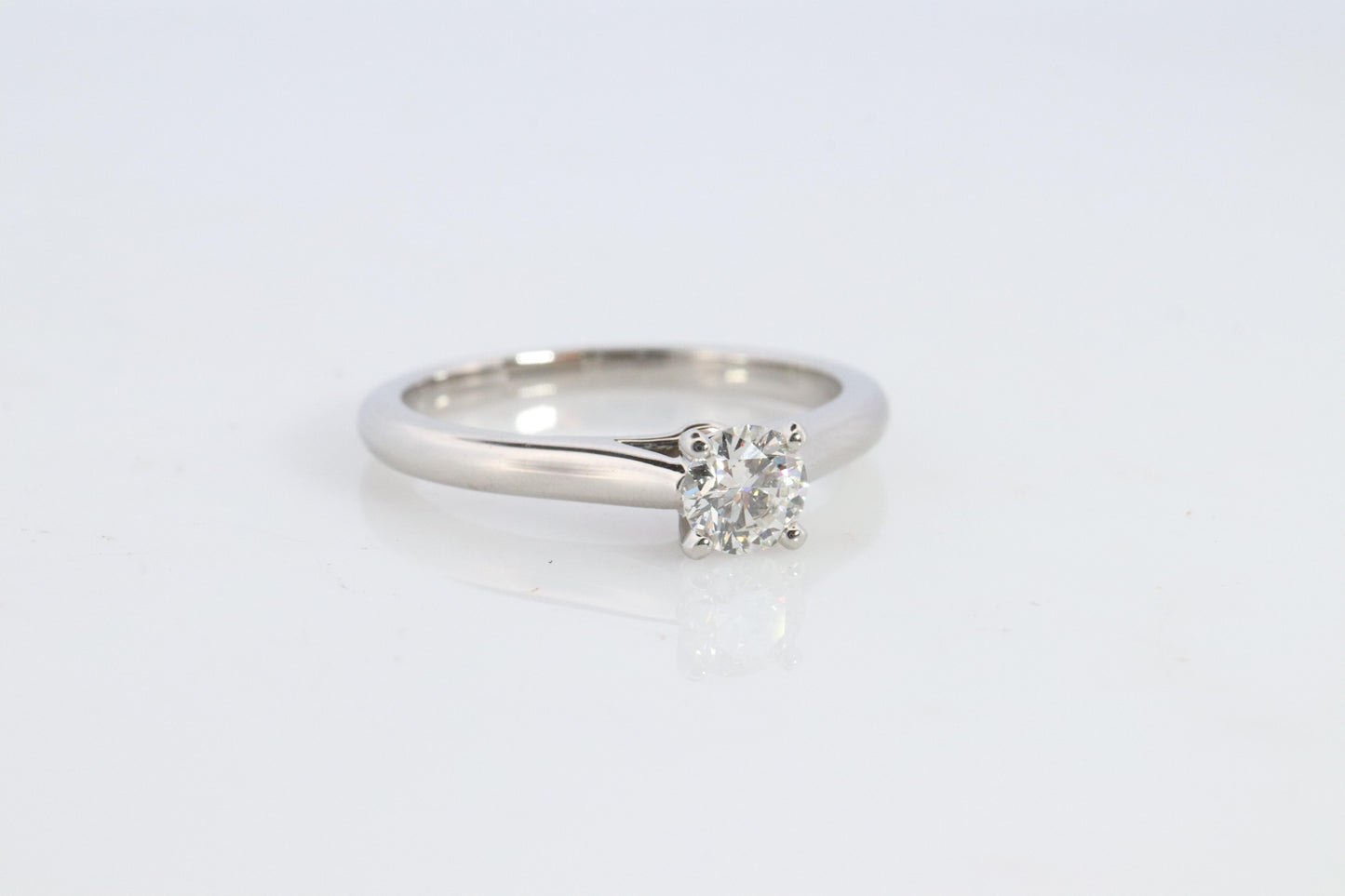 Cartier Platinum Diamond Solitaire ring.  PT950 Cartier 1895 Engagement Ring.