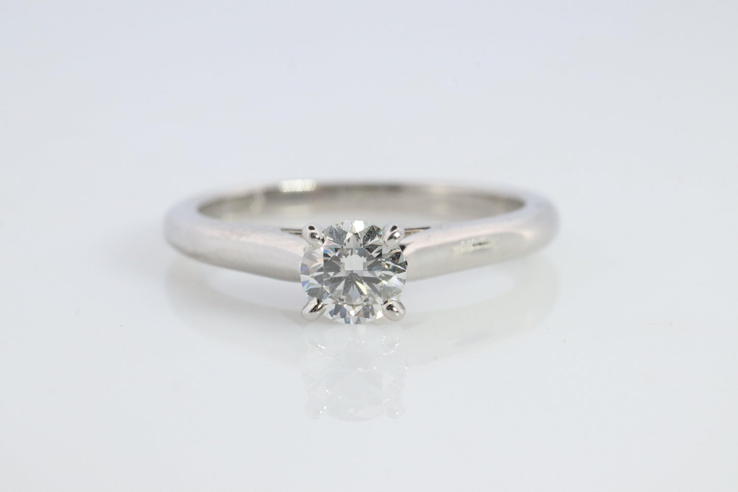 Cartier Platinum Diamond Solitaire ring.  PT950 Cartier 1895 Engagement Ring.