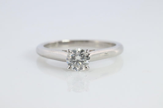 Cartier Platinum Diamond Solitaire ring.  PT950 Cartier 1895 Engagement Ring.