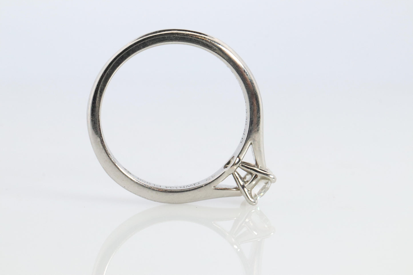 Cartier Platinum Diamond Solitaire ring.  PT950 Cartier 1895 Engagement Ring.