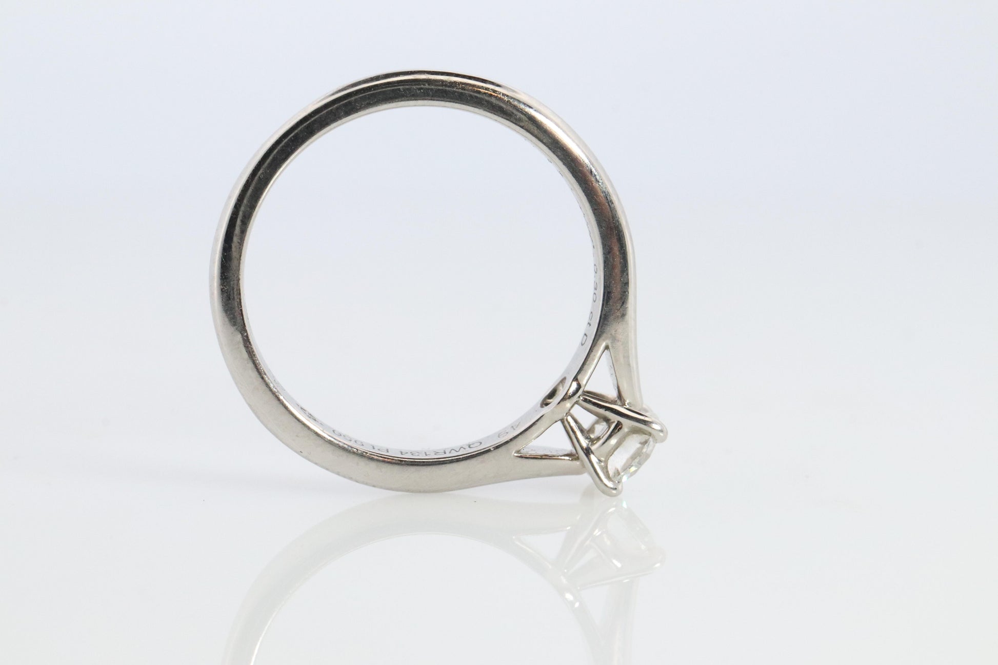 Cartier Platinum Diamond Solitaire ring.  PT950 Cartier 1895 Engagement Ring.