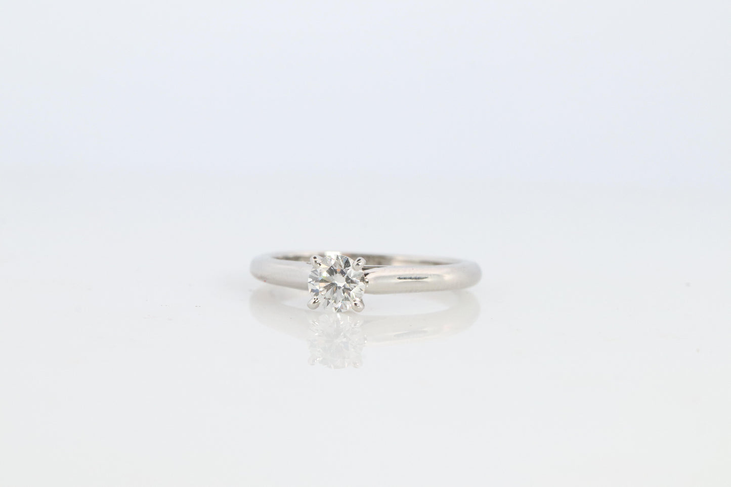 Cartier Platinum Diamond Solitaire ring.  PT950 Cartier 1895 Engagement Ring.