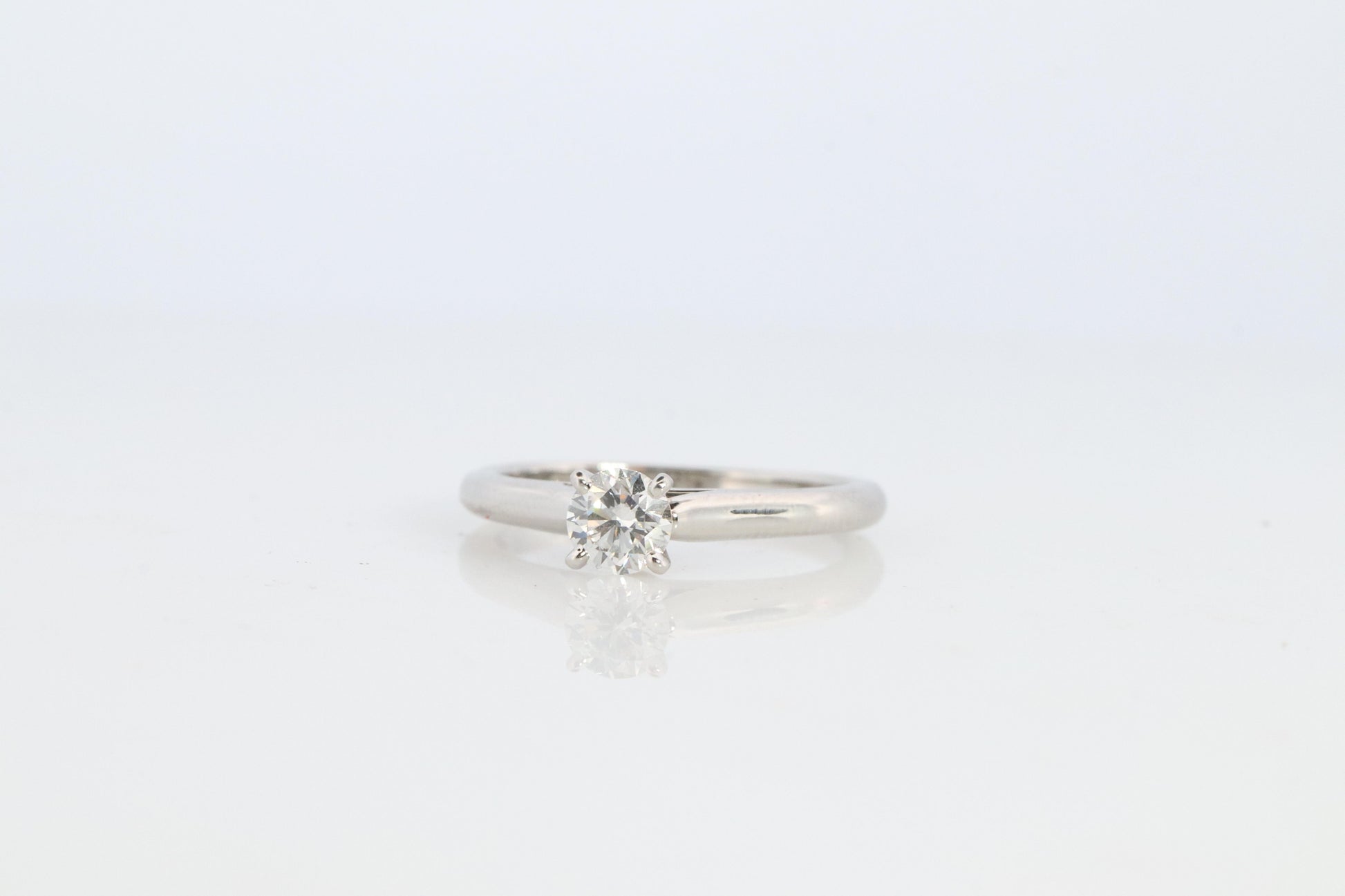 Cartier Platinum Diamond Solitaire ring.  PT950 Cartier 1895 Engagement Ring.