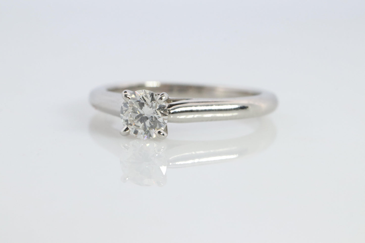 Cartier Platinum Diamond Solitaire ring.  PT950 Cartier 1895 Engagement Ring.