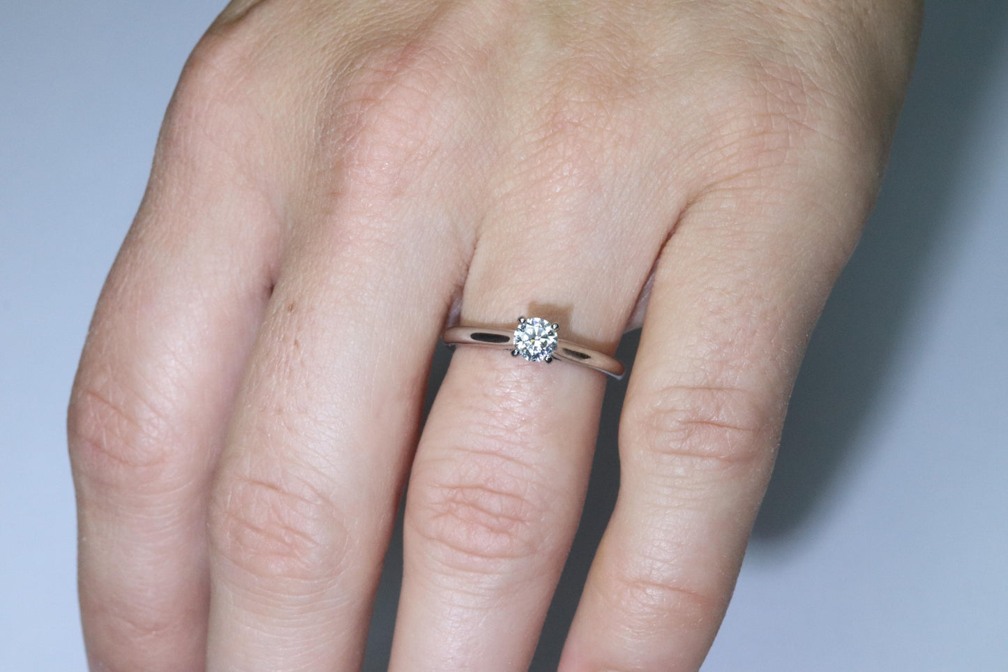 Cartier Platinum Diamond Solitaire ring.  PT950 Cartier 1895 Engagement Ring.