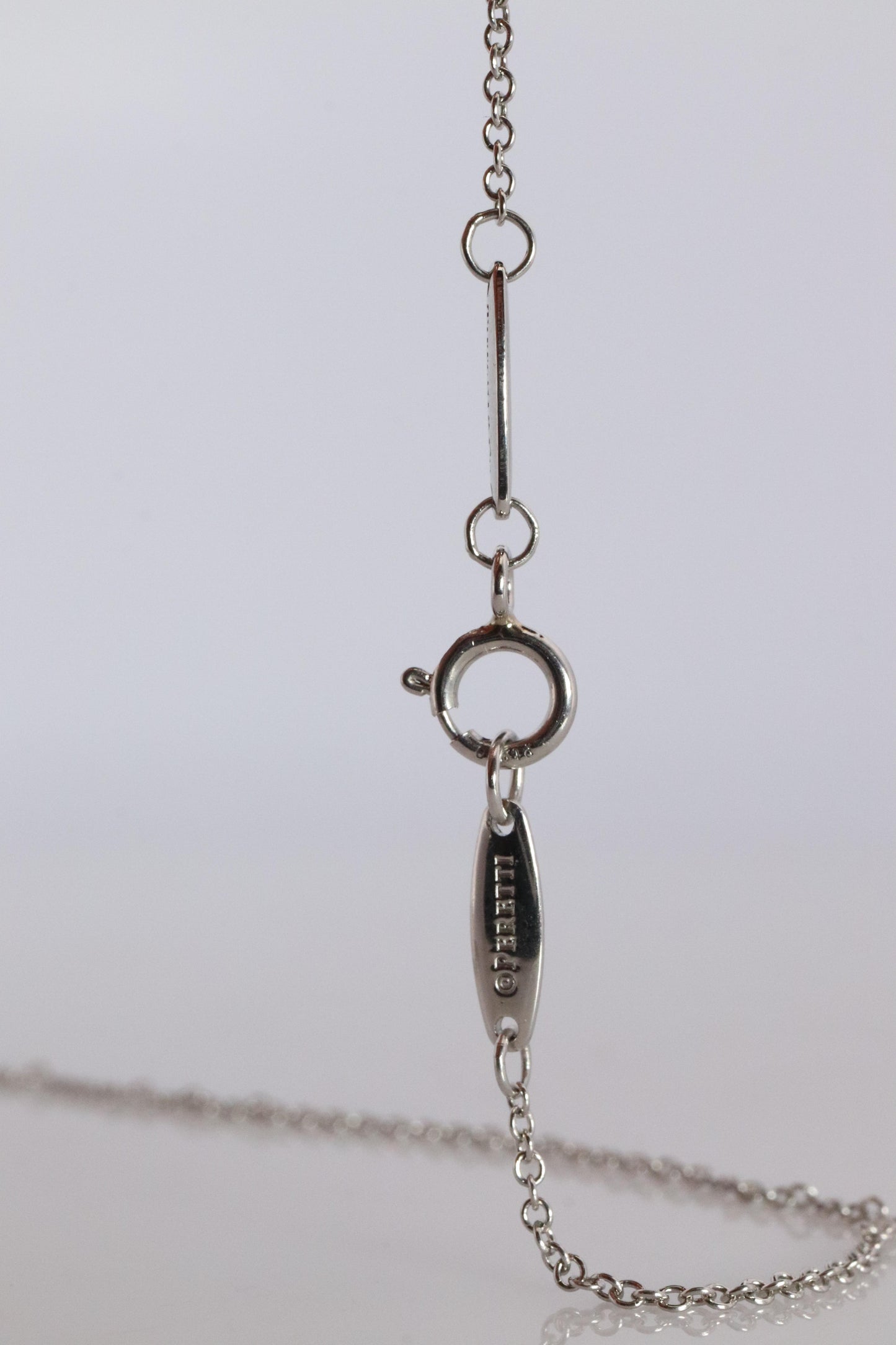 Vintage Tiffany Co Platinum Necklace Elsa Peretti Diamond by the Yard 0.25ct 1P