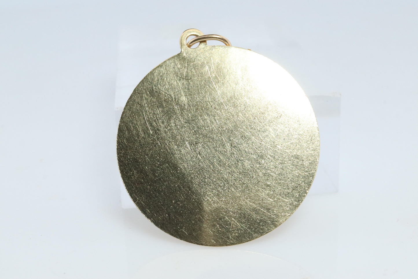 14k Tree of Life Round Medallion Pendant. Multi-Gem Fruit Tree Charm.