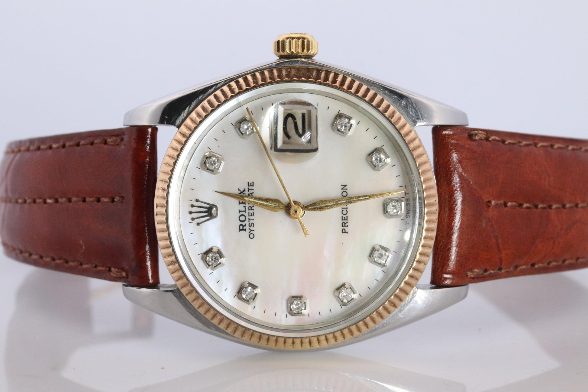 Genuine Rolex 6694 Watch. Mens ROLEX OysterDate Precision. 1964 MOP Dial.