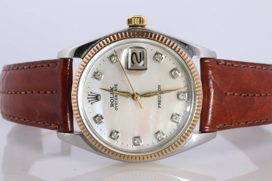 Genuine Rolex 6694 Watch. Mens ROLEX OysterDate Precision. 1964 MOP Dial.