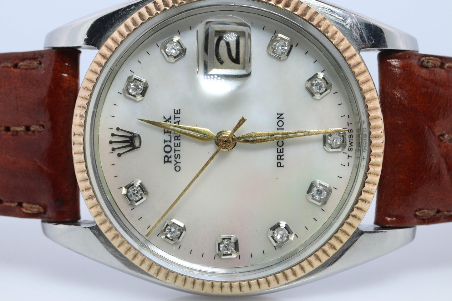 Genuine Rolex 6694 Watch. Mens ROLEX OysterDate Precision. 1964 MOP Dial.