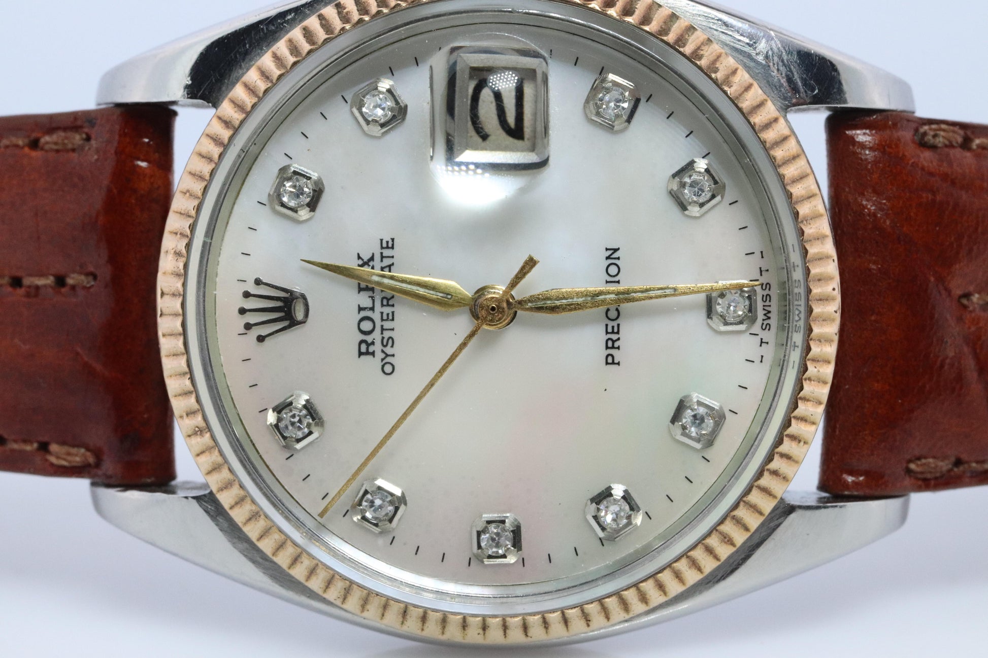 Genuine Rolex 6694 Watch. Mens ROLEX OysterDate Precision. 1964 MOP Dial.