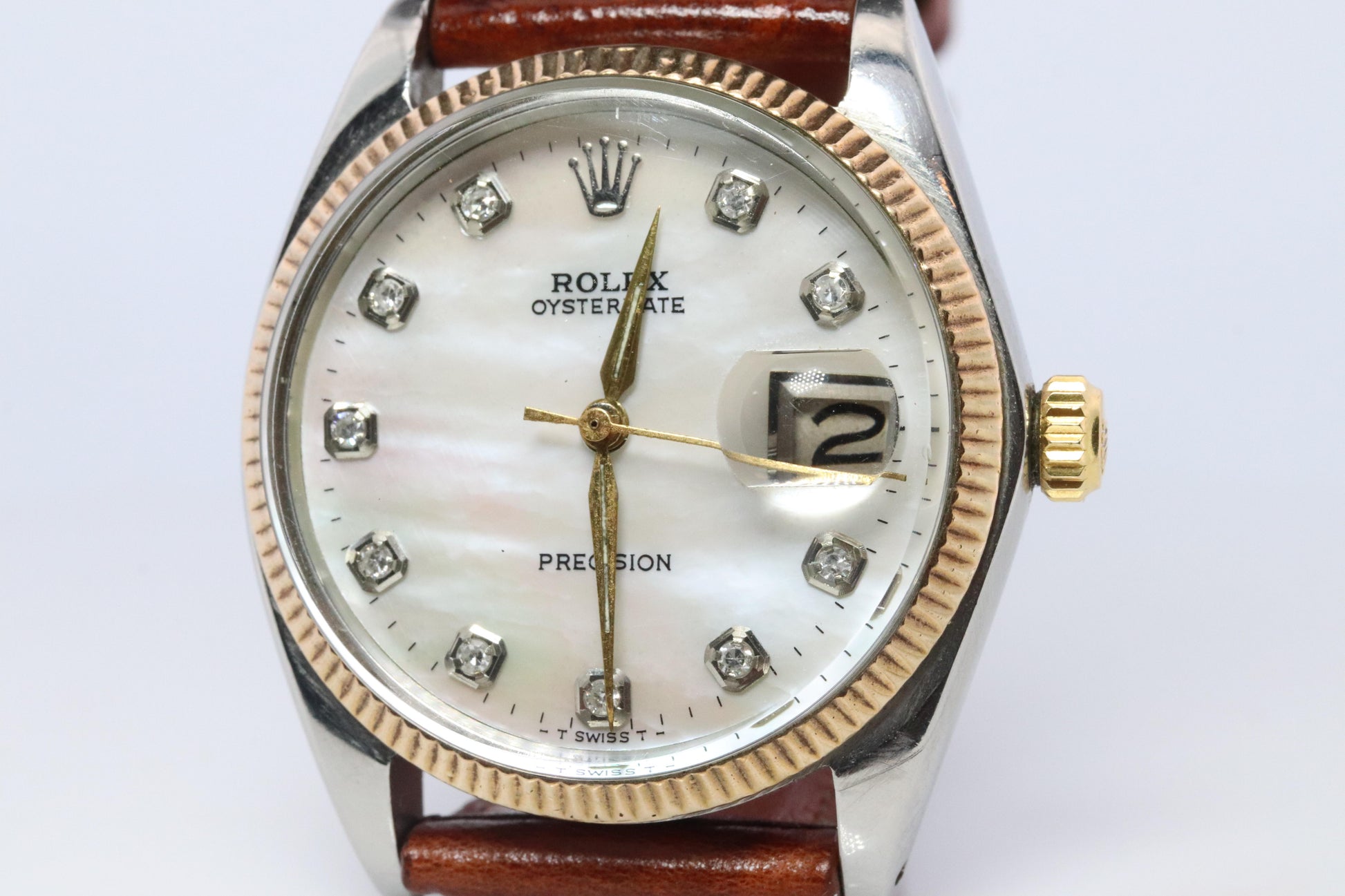 Genuine Rolex 6694 Watch. Mens ROLEX OysterDate Precision. 1964 MOP Dial.