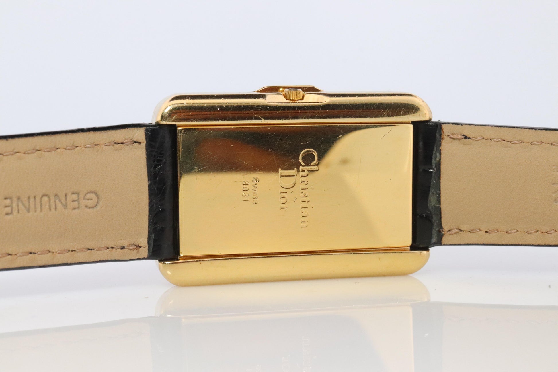 Genuine Dior 3031 Watch. Christian Dior Clamshell Engraved Secret Watch.