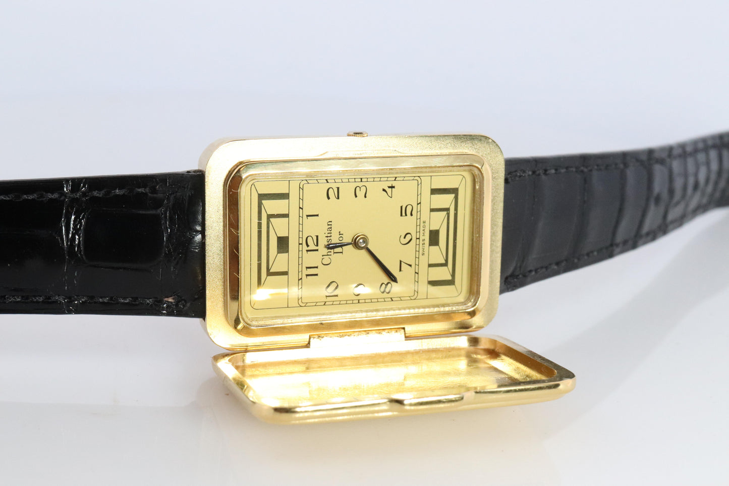 Genuine Dior 3031 Watch. Christian Dior Clamshell Engraved Secret Watch.