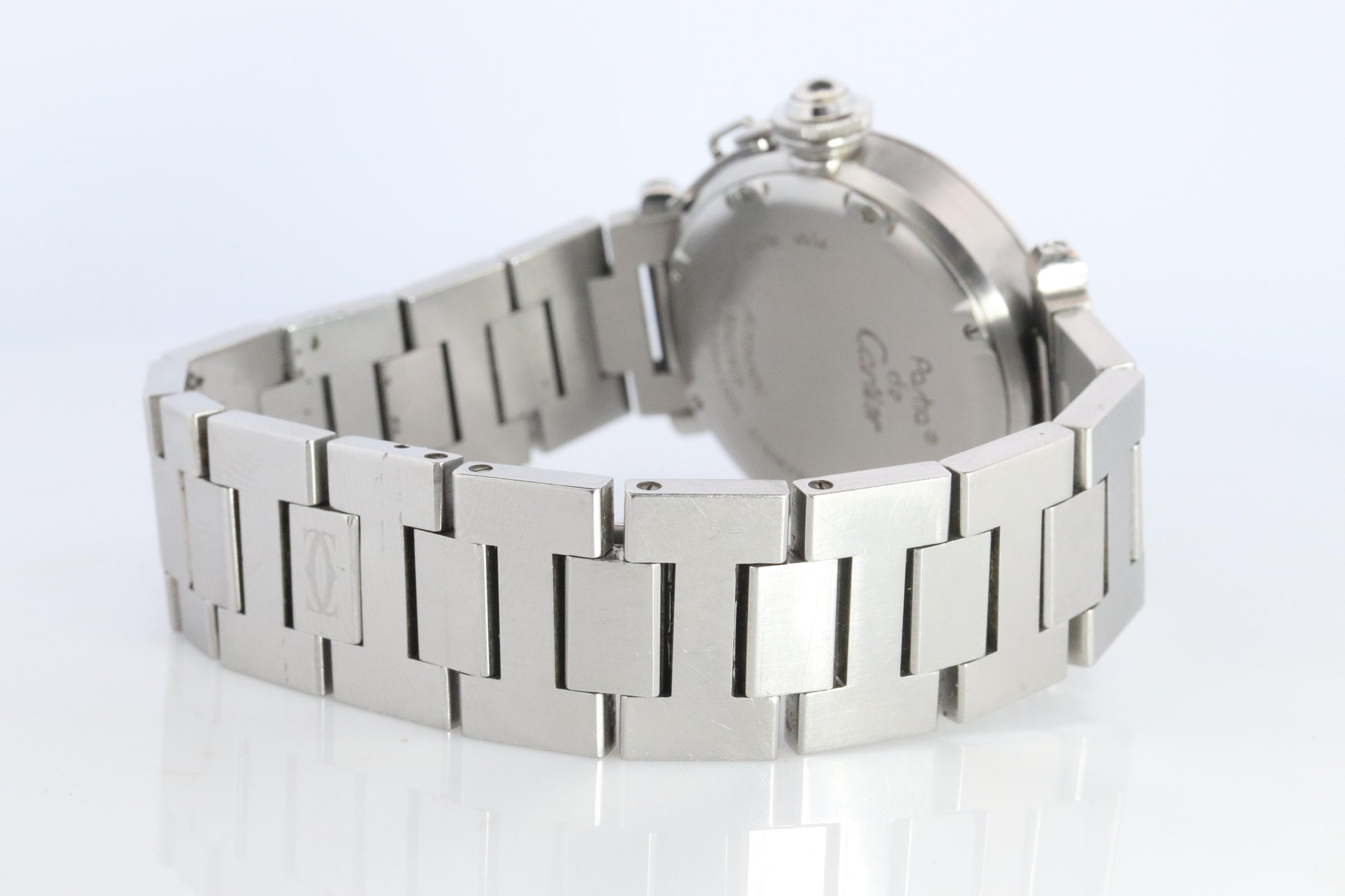 Vintage Cartier PASHA GMT Meridian 2550. W31049M7 Rare Black Dial.