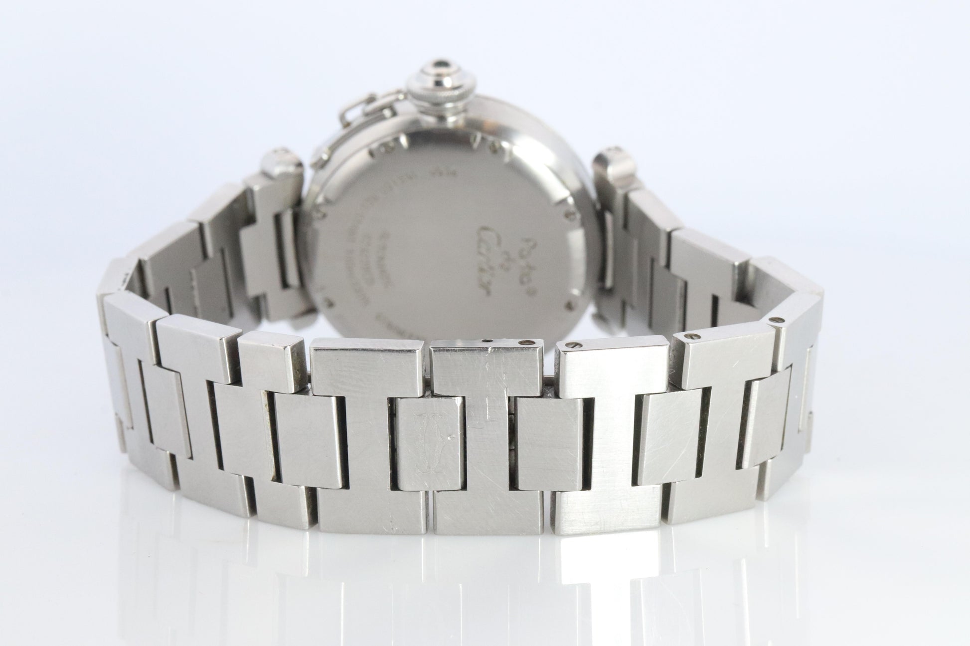 Vintage Cartier PASHA GMT Meridian 2550. W31049M7 Rare Black Dial.