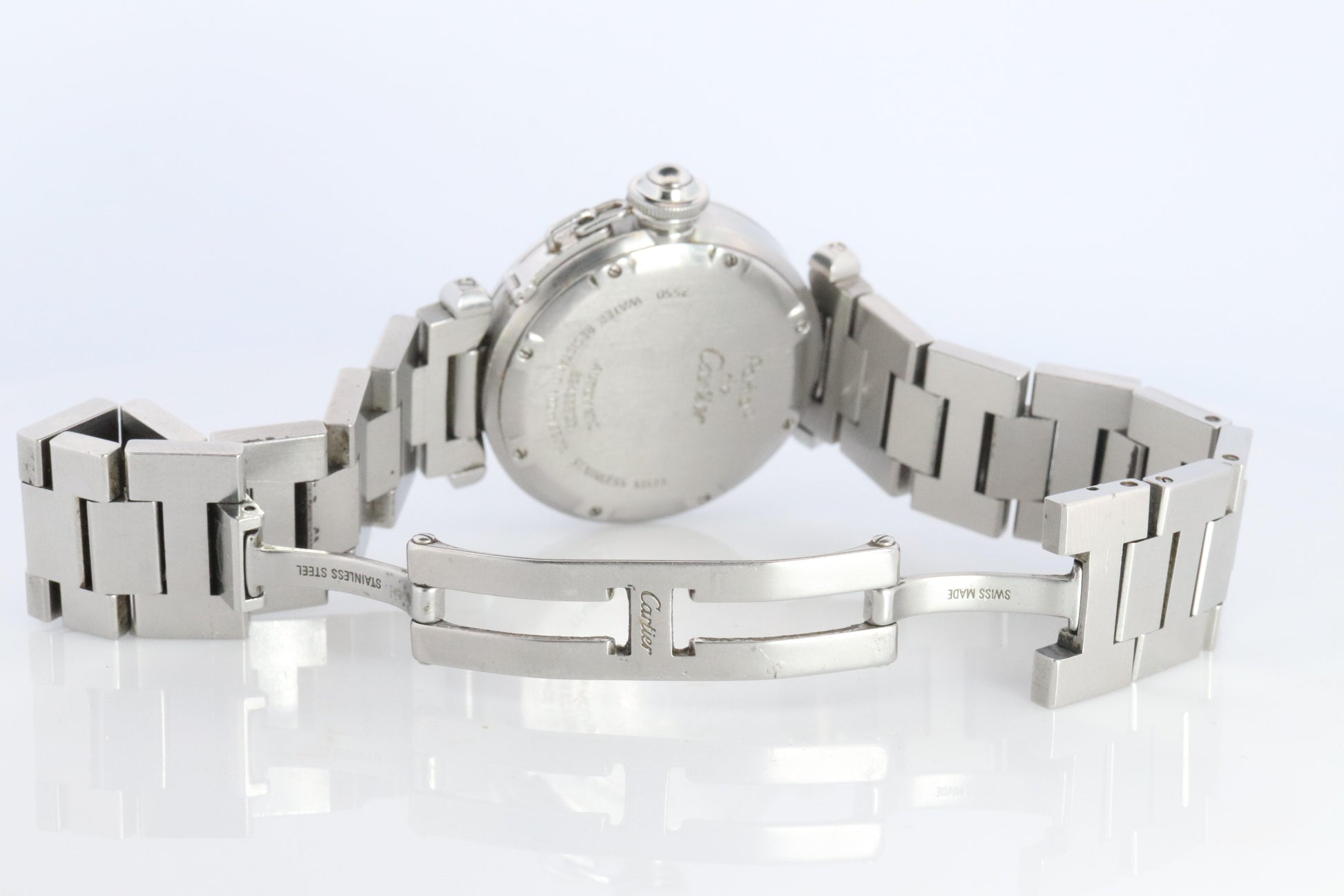Vintage Cartier PASHA GMT Meridian 2550. W31049M7 Rare Black Dial.