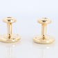 18k Rolex Cufflinks. 18k YG Green Cerachrom Fluted Bezel Round Cuffs.